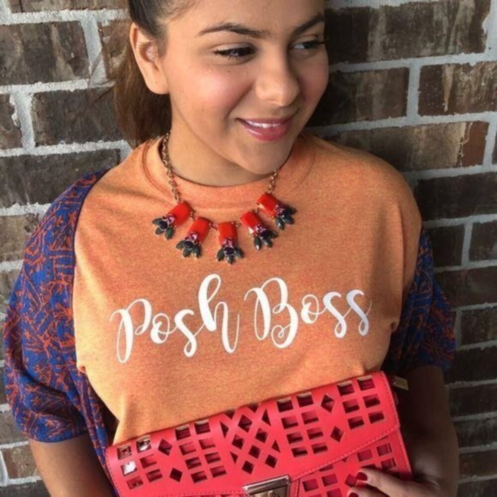 Posh Boss Shirt Short Sleeve T-Shirt Top Tee NWT